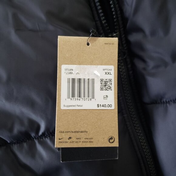 NWT Nike Classic Puffer Women's Therma-FIT Loose Hooded Jacket Size XXL Winter - Picture 6 of 7